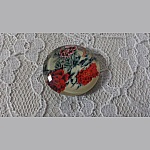 glass cabochon rund 20mm blomst 01-026 