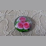 glass cabochon rund 20 mm blomst 01-024 