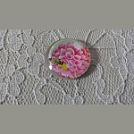 glass cabochon rund 20mm blomst 01-018 