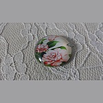 glass cabochon rund 20mm blomst 01-009 