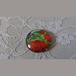 glass cabochon rund 25mm blomst 01-045 