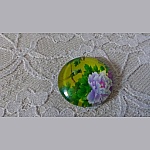 glass cabochon rund 25mm blomst 01-044 