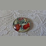 glass cabochon rund 25mm blomst 01-042 