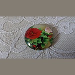 glass cabochon rund 25mm blomst 01-033 