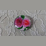 glass cabochon rund 25mm blomst 01-023 