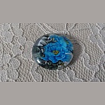glass cabochon rund 25mm blomst 01-015 