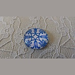 glass cabochon rund 25mm blomst 040 