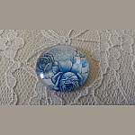 glass cabochon rund 25 mm blomst 023 