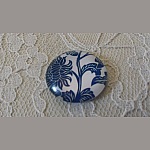 glass cabochon rund 25mm blomst 018 