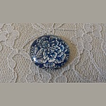 glass cabochon rund 25mm blomst 015 