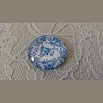 glass cabochon rund 25mm blomst 010 