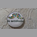 glass cabochon rund 25mm bart 010 