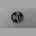 glass cabochon rund 25mm fugler 020 