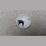 glass cabochon rund 25mm katt 019 