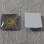 firkantet glass cabochon 25mm 012 