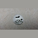 rund glass cabochon 20mm fugler 018 