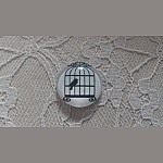 glass cabochon rund 20mm fugler 015 