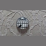 glass cabochon rund 20mm fugler 007 