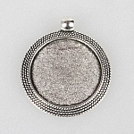 2 x 25mm sølv cabochon holdere, cabochon anheng 71AS