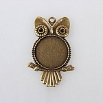 2 x 25mm bronse cabochonholdere, cabochon anheng 116AB 