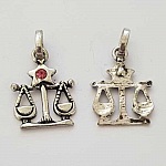 Stjernetegn charm Libra Silver Metal N°03 med strass