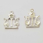 Stjernetegn charm Libra Silver Metal N°04 med strass