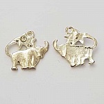 Stjernetegn charm Taurus Silver Metal N°04 med rhinestones