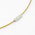 1 halskjede stiv gull kablet wire skruelås N°01
