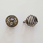 Spiralfjærperlebur 19 mm Bronse N°04