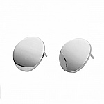 1 par 16mm platina belagt runde chip øreringer