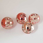 Perle ronde plastique fantaisie rouge 25 mm N°04