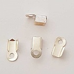 10 Embouts à coller Serres Cordons Argent 4 x 4 mm N°01