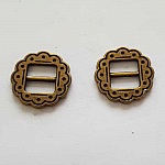 Perle passant pour cuir 10 mm Bronze N°09