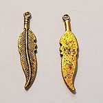 Breloque Plume N°08 Doré