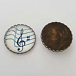 Pendentif Cabochon 30 mm Fantaisie N°01-05 musique