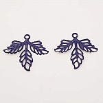 Estampe N°08 Feuille Bleu 23 x 25 mm