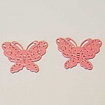 Breloque papillon N°21 Rose 15 x 20 mm