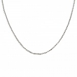 Collier Chaine N°03 Plaqué Platine Maille Forçat 45 cm