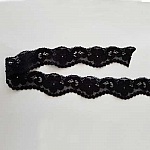 Dentelle Fine 3.6 cm noir N°01