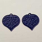 Estampe N°04 Feuille Bleu 17 x 17 mm