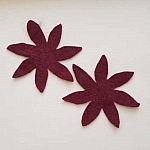 Jolie petite fleur en Feutrine 80 mm N°18-01 x 2 pièces