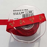 Ruban Galon 15 mm motif fantaisie cerise N°03