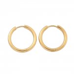 Support Boucle d'oreille Créole Huggie Acier Inoxydable N°05-25 mm 02