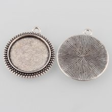20 x 20mm sølv cabochon holdere, cabochon anheng 34AS