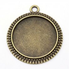 20 x 20mm Bronse cabochonholdere, cabochon anheng 34AB