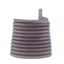 1 meter Pvc Hollow Cord 5 mm Smoke Grey