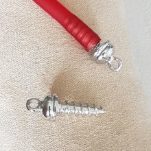 Sølvlås for hul pvc-snor 5 mm