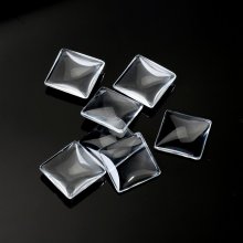 Cabochon Square 20 x 20 mm i klart burrglass N°27
