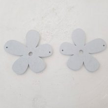 Flower Wood anheng eller kontakt 57 mm Lysegrå