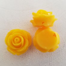 Syntetisk blomst 20 mm N°01-08 Mørk gul